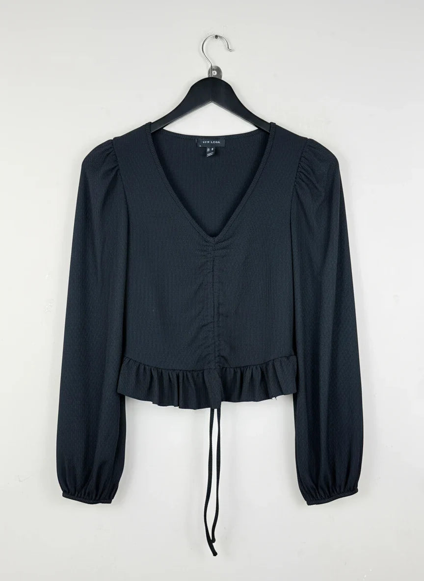 Premium Condition Winter Crop Tops | Preloved New Look | Black Polyester | Thrift Shop for Women Islamabad Pakistan | OTS