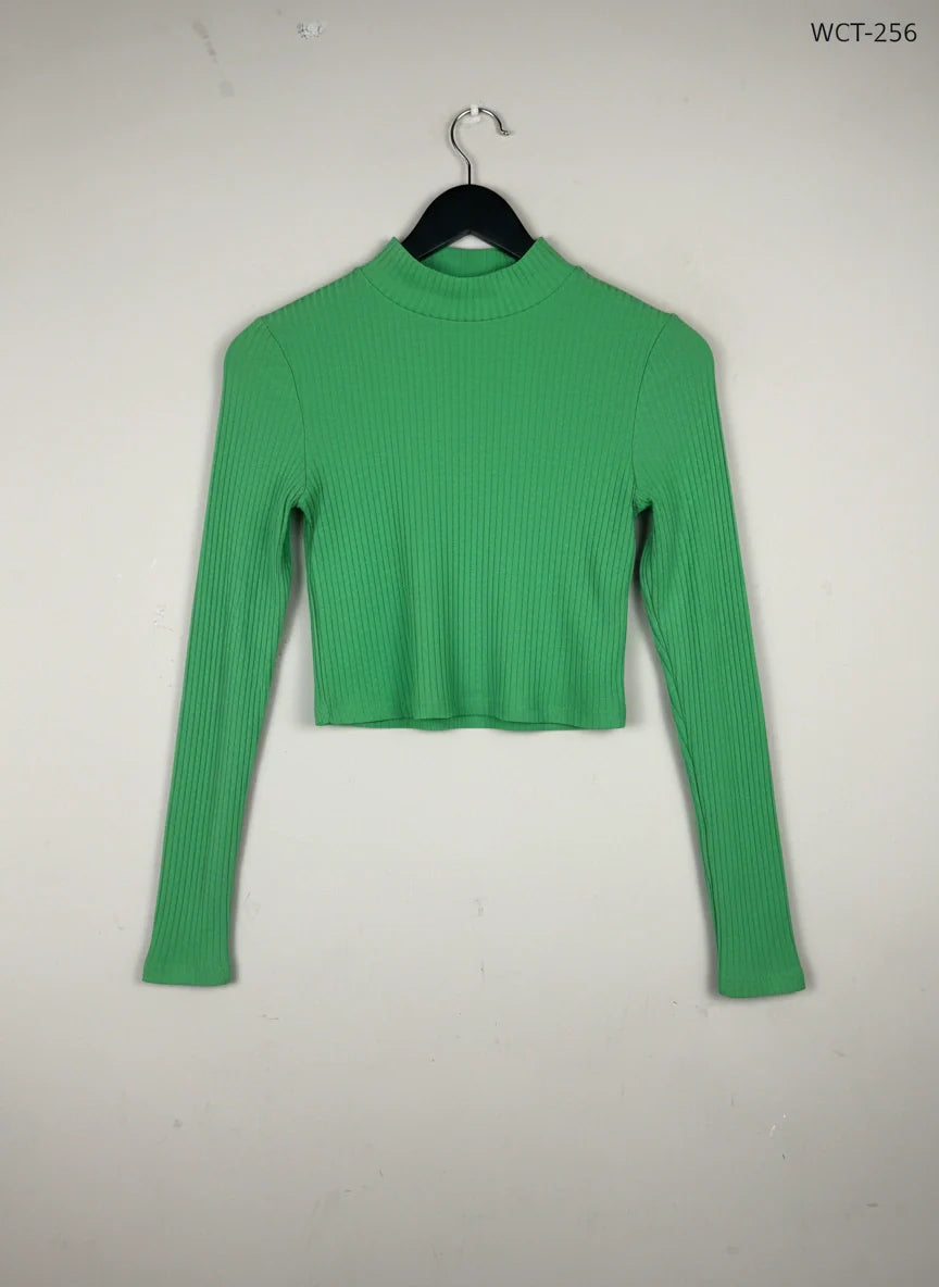 Winter Crop Tops | Primark | Preloved Branded | Green Cotton | Premium | OTS Thrift Store Lahore Pakistan