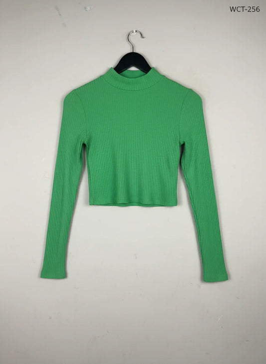 Winter Crop Tops | Primark | Preloved Branded | Green Cotton | Premium | OTS Thrift Store Lahore Pakistan