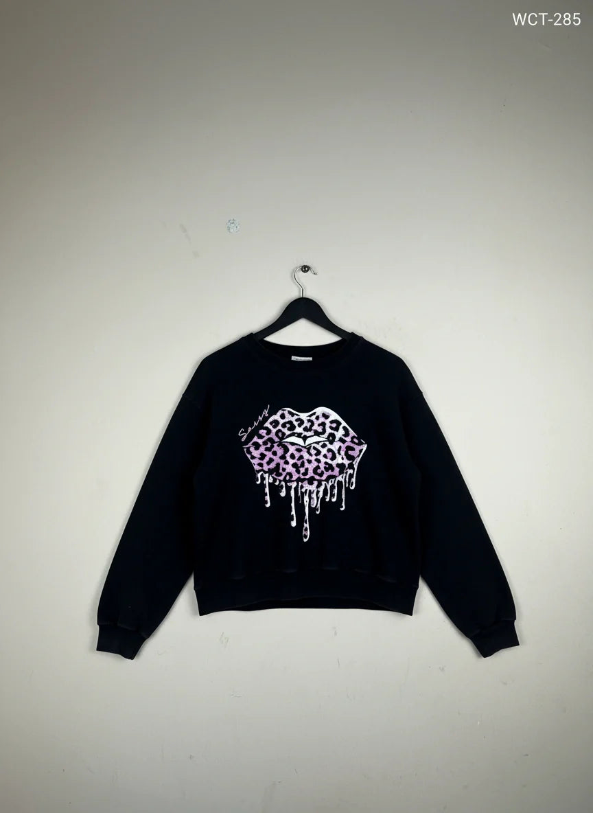 Premium Condition Winter Crop Tops | Preloved River Island | Black Cotton | Thrift Shop for Women Lahore Pakistan | OTS