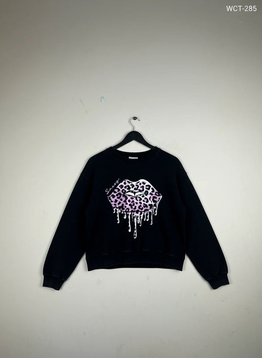 Premium Condition Winter Crop Tops | Preloved River Island | Black Cotton | Thrift Shop for Women Lahore Pakistan | OTS