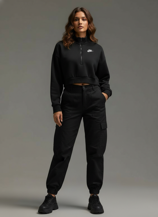 Black Winter Crop Top by Nike (WCT-291)