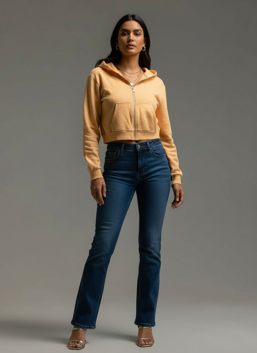 Orange Winter Crop Top by H&M (WCT-293)