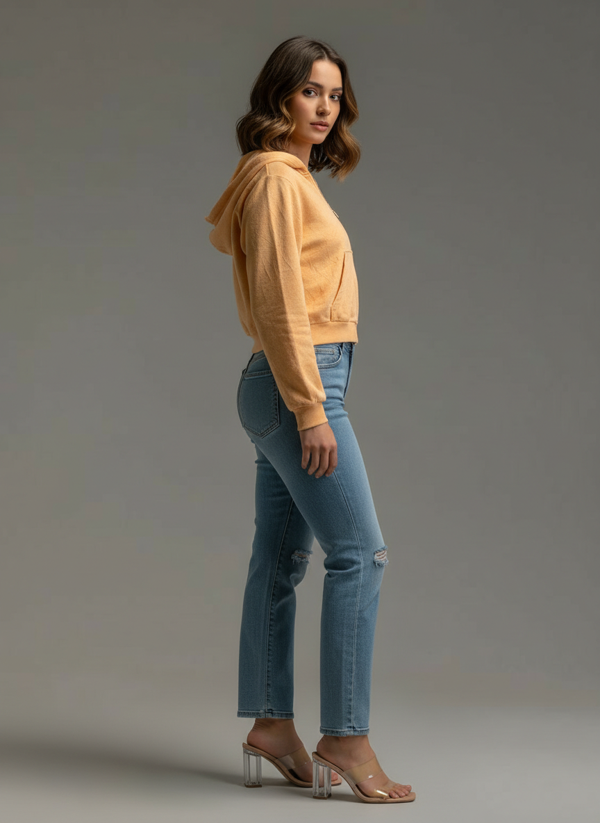 Orange Winter Crop Top by H&M (WCT-293)