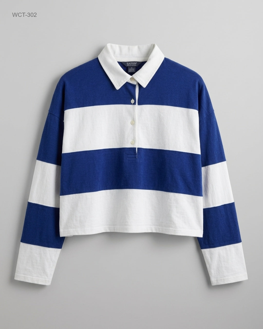 Secondhand Branded Winter Crop Tops by Primark, WHITE&BLUE Cotton fabric, Premium condition, for Womens - Online Thrift Shop Lahore Pakistan