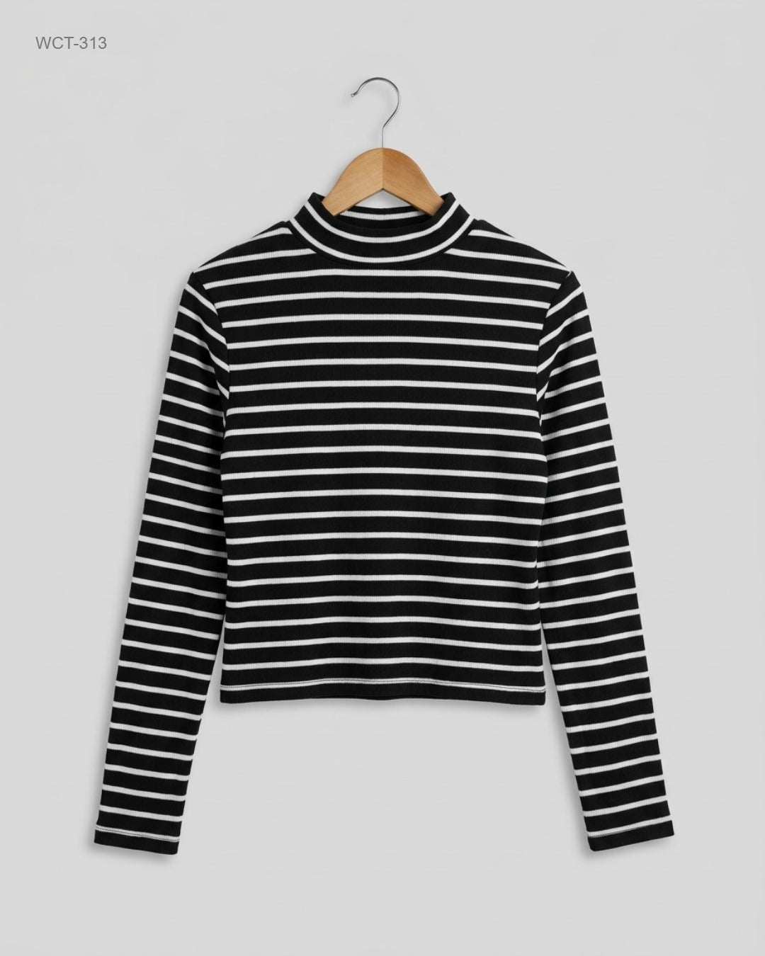 Preloved Excellent Winter Crop Tops by CUT LABEL, Black & White Polyester for Womens - OTS Thrift Shop Karachi Pakistan