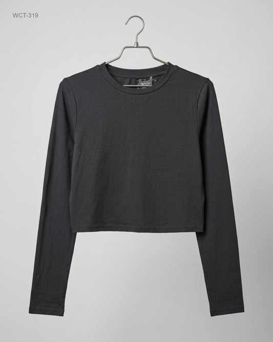 Winter Crop Tops | Shein | Preloved Branded | Black Polyester | Premium | OTS Thrift Store Lahore Pakistan