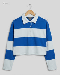 Primark (WCT-320) Cropped Long-Sleeve Polo Shirt