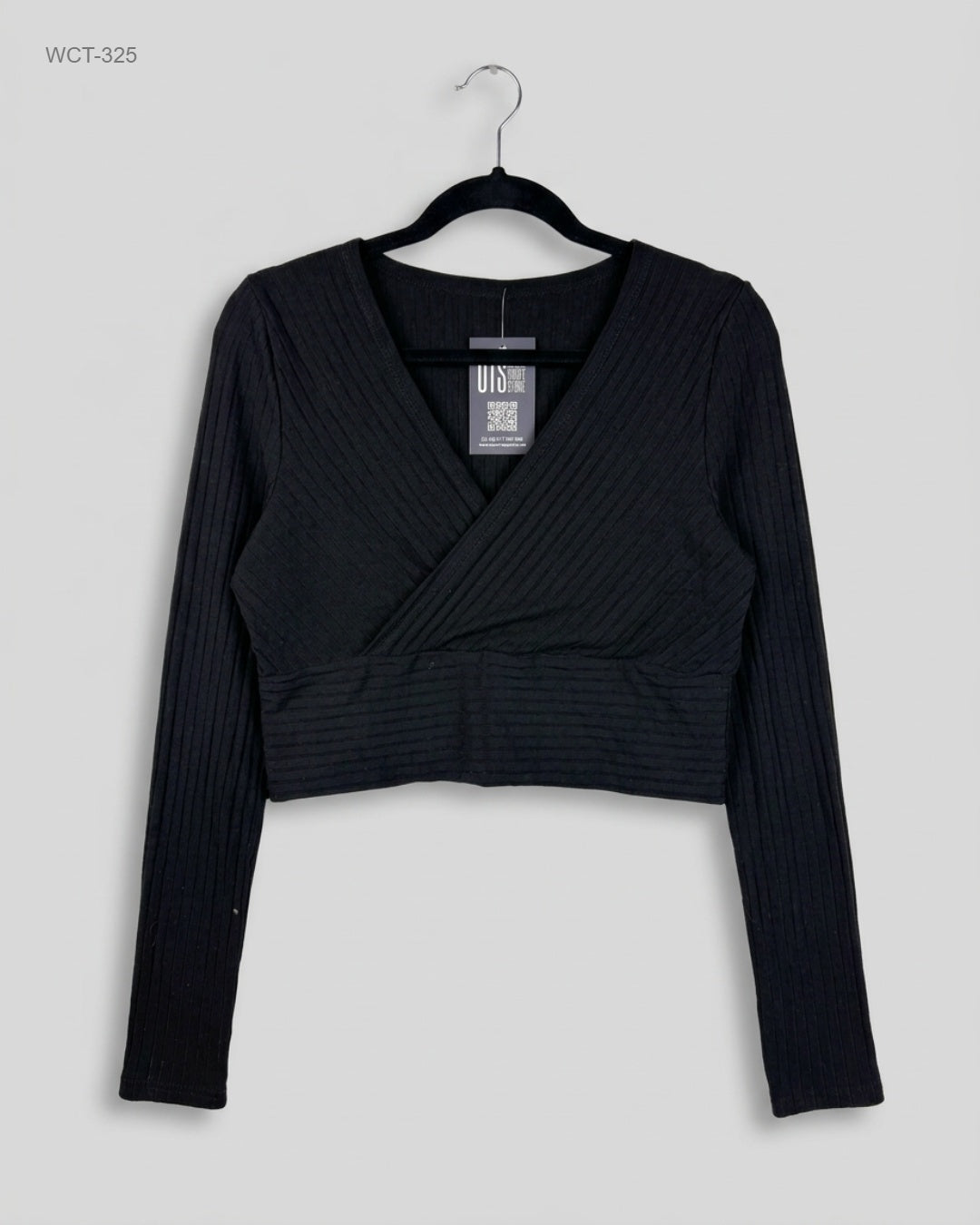 Shop Premium Winter Crop Tops by Shein | Preloved Branded Clothes | Black Cotton | Womens | OTS Thrift Store Lahore Pakistan