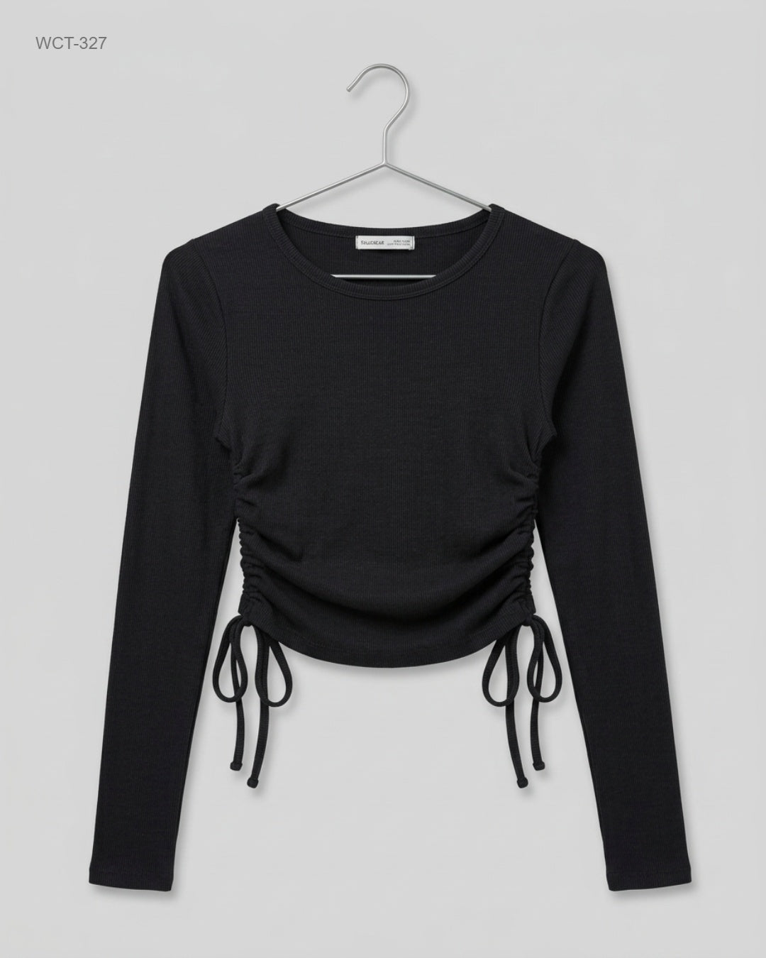Preloved Premium Winter Crop Tops by PULL&BEAR, Black Cotton for Womens - OTS Thrift Shop Peshawar Pakistan