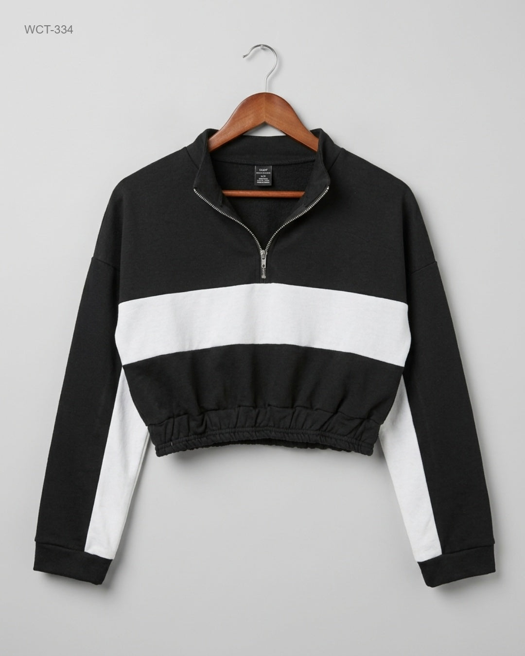 Shop Excellent Winter Crop Tops by CUT LABEL | Preloved Branded Clothes | Black Cotton | Womens | OTS Thrift Store Islamabad Pakistan