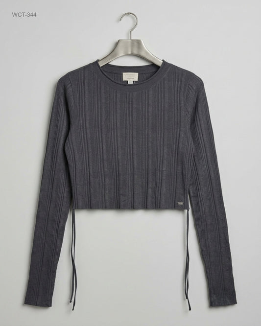 Premium Condition Winter Crop Tops | Preloved PULL&BEAR | Gray Polyester | Thrift Shop for Womens Karachi Pakistan | OTS