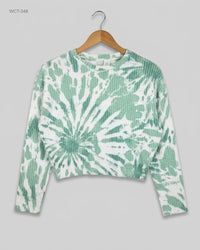 H&M (WCT-348) Ribbed Tie-Dye Crop Top