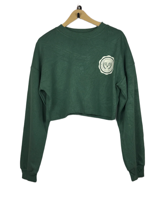 Shop Excellent Winter Crop Tops by Primark | Preloved Branded Clothes | Green Cotton | Women | OTS Thrift Store Karachi Pakistan