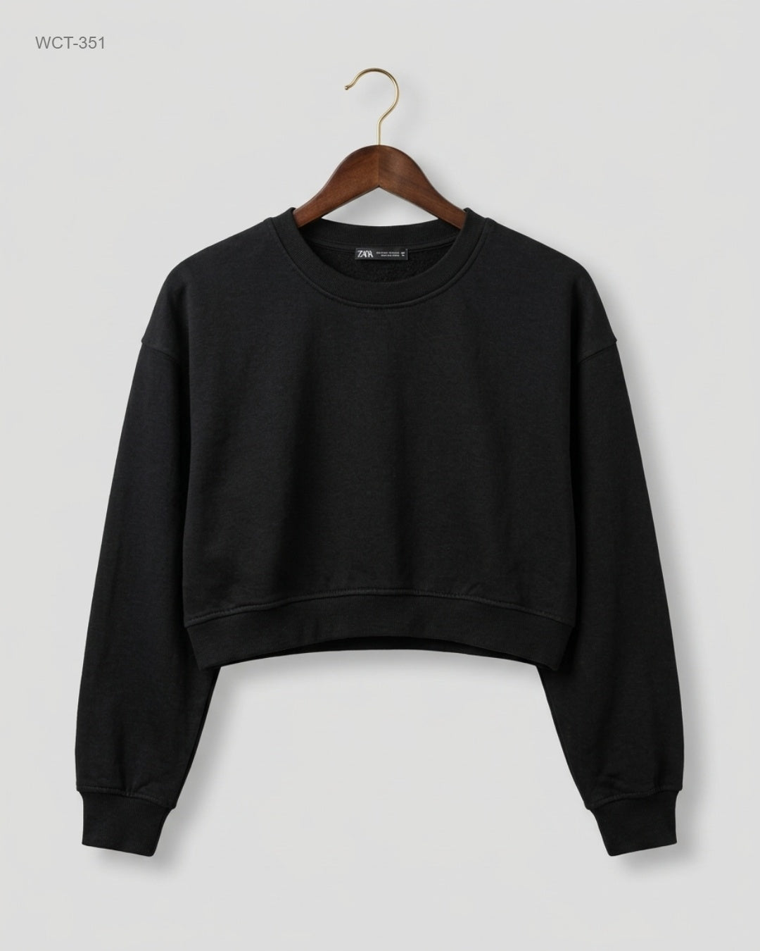 Premium Condition Winter Crop Tops | Preloved Zara | Black Cotton | Thrift Shop for Womens Islamabad Pakistan | OTS