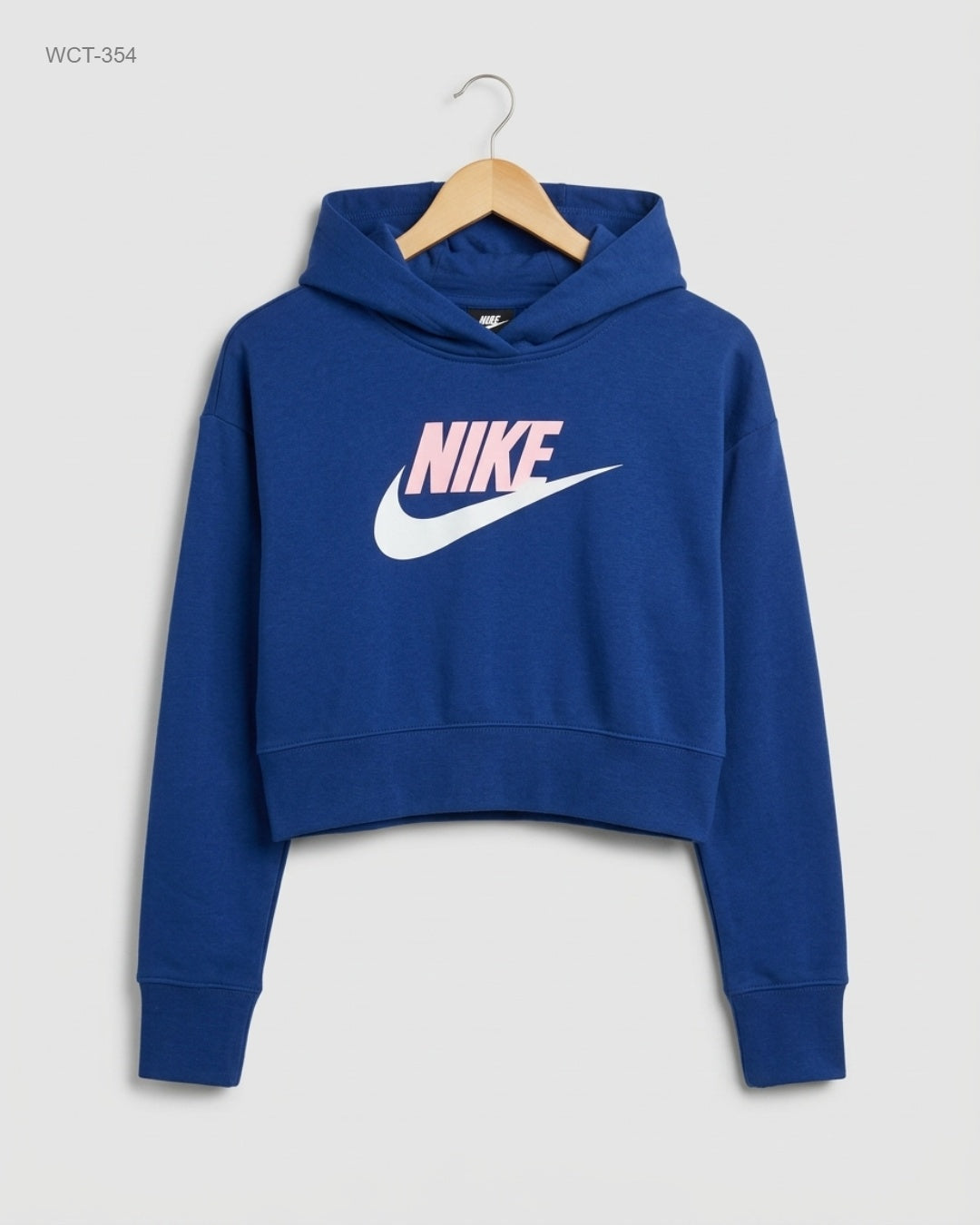 Shop Premium Winter Crop Tops by NIKE | Preloved Branded Clothes | Blue Cotton | Womens | OTS Thrift Store Lahore Pakistan