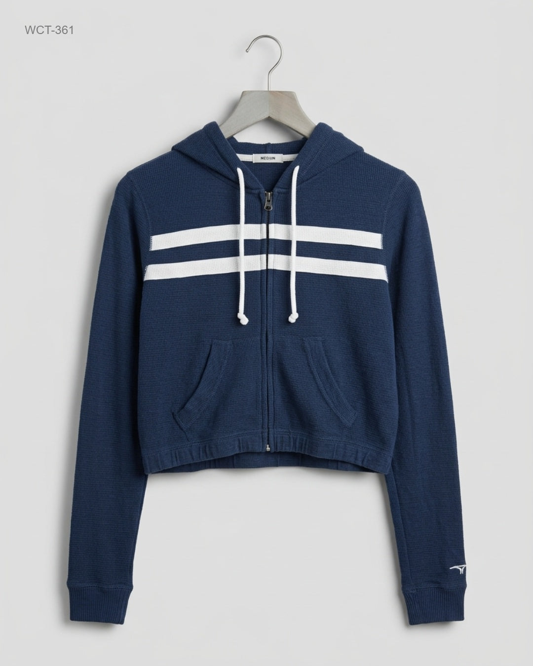 HOLLISTER (WCT-361) Cropped Zip-Up Hoodie