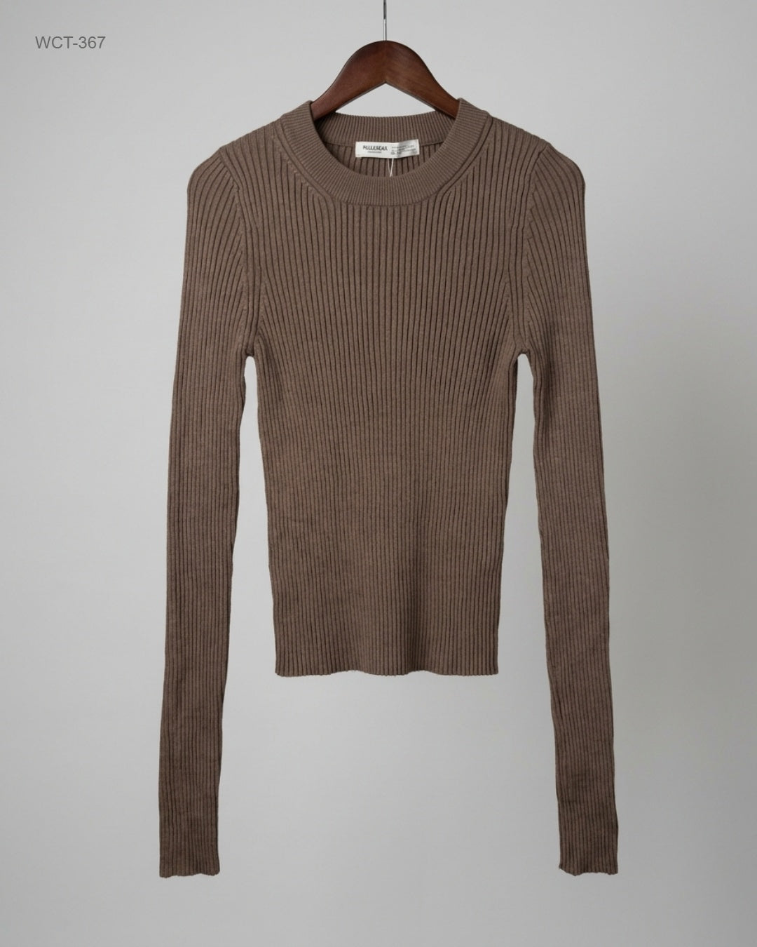Preloved Premium Winter Crop Tops by PULL&BEAR, Brown Polyester for Womens - OTS Thrift Shop Lahore Pakistan