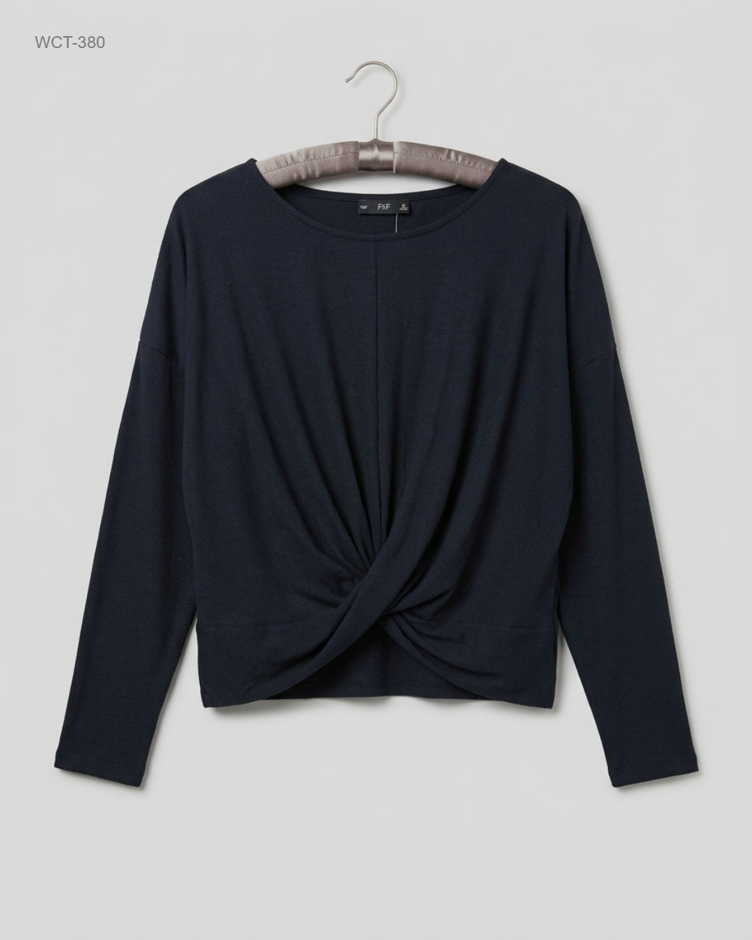 Preloved Premium Winter Crop Tops by F&F, Black Polyester for Womens - OTS Thrift Shop Peshawar Pakistan