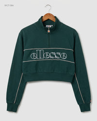 ELLESSE (WCT-384) Cropped Quarter-Zip Sweatshirt