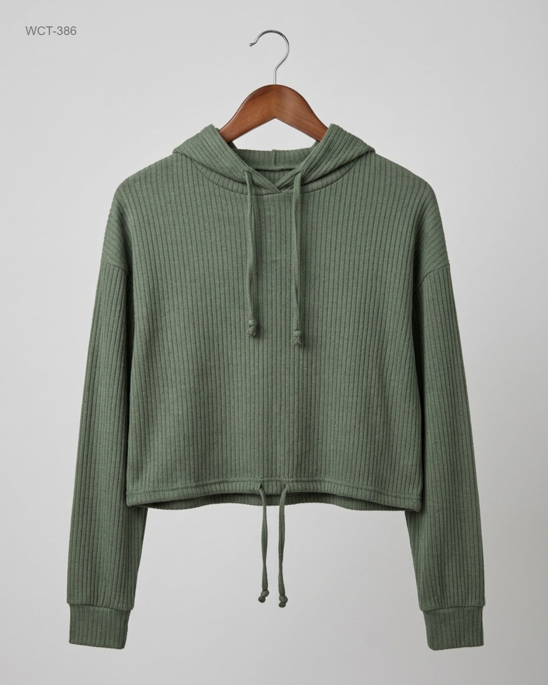 UK Imported secondhand Winter Crop Tops - GINATRICOT brand, Green Cotton, Premium condition, for Womens - Online Thrift Store Lahore Pakistan