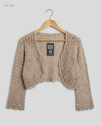 CUT LABEL (WCT-390) Crochet Bolero Shrug