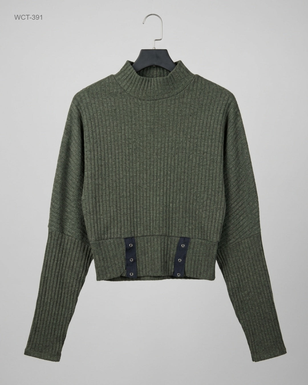 Secondhand Branded Winter Crop Tops by NIKKA, Green Wool-Acrylic fabric, Premium condition, for Womens - Online Thrift Shop Islamabad Pakistan
