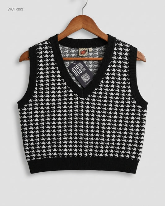 Premium Condition Winter Crop Tops | Preloved CUT LABEL | Black & White Polyester | Thrift Shop for Womens Peshawar Pakistan | OTS
