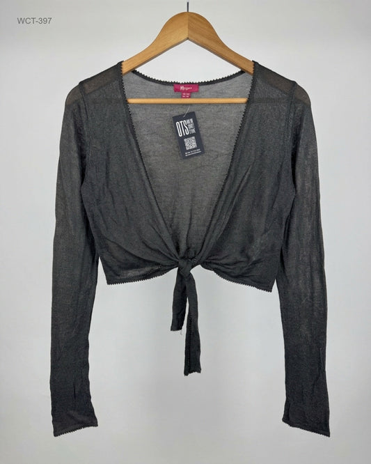 Shop Excellent Winter Crop Tops by Monsoon | Preloved Branded Clothes | Green Polyester | Womens | OTS Thrift Store Peshawar Pakistan