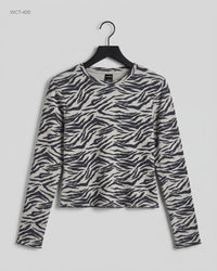 Marks & Spencer (WCT-400) Zebra Print Ribbed Top