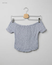 Atmosphere (WCT-401) Smocked Crop Top