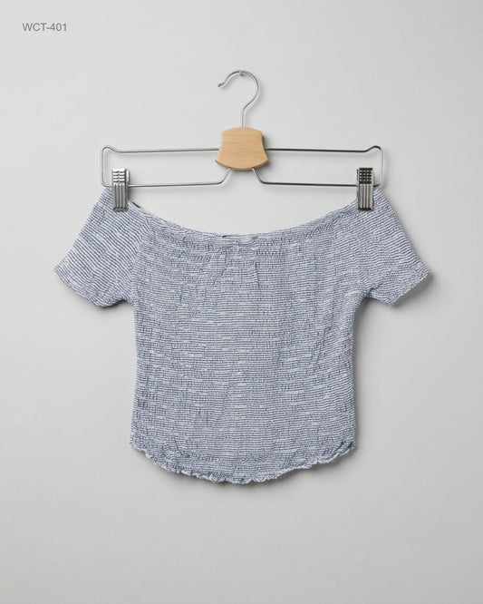 Secondhand Branded Winter Crop Tops by Atmosphere, Blue Polyester fabric, Premium condition, for Womens - Online Thrift Shop Lahore Pakistan