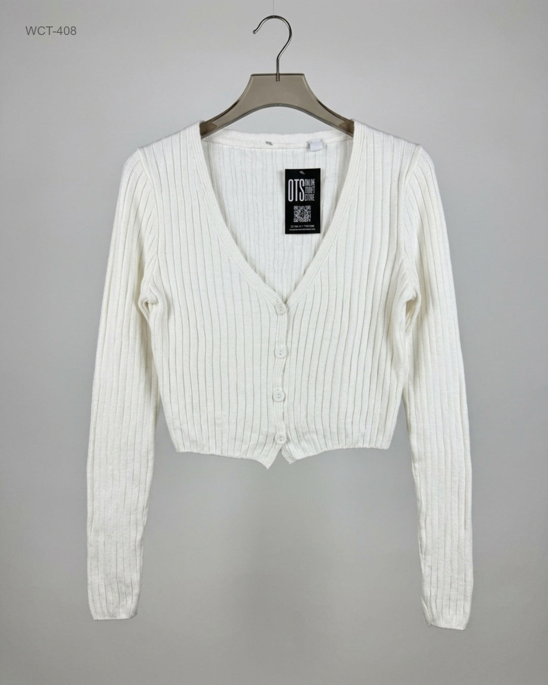 Shop Premium Winter Crop Tops by CUT LABEL | Preloved Branded Clothes | White Cotton | Womens | OTS Thrift Store Karachi Pakistan