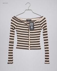 Primark (WCT-411) Off-the-Shoulder Ribbed Crop Top