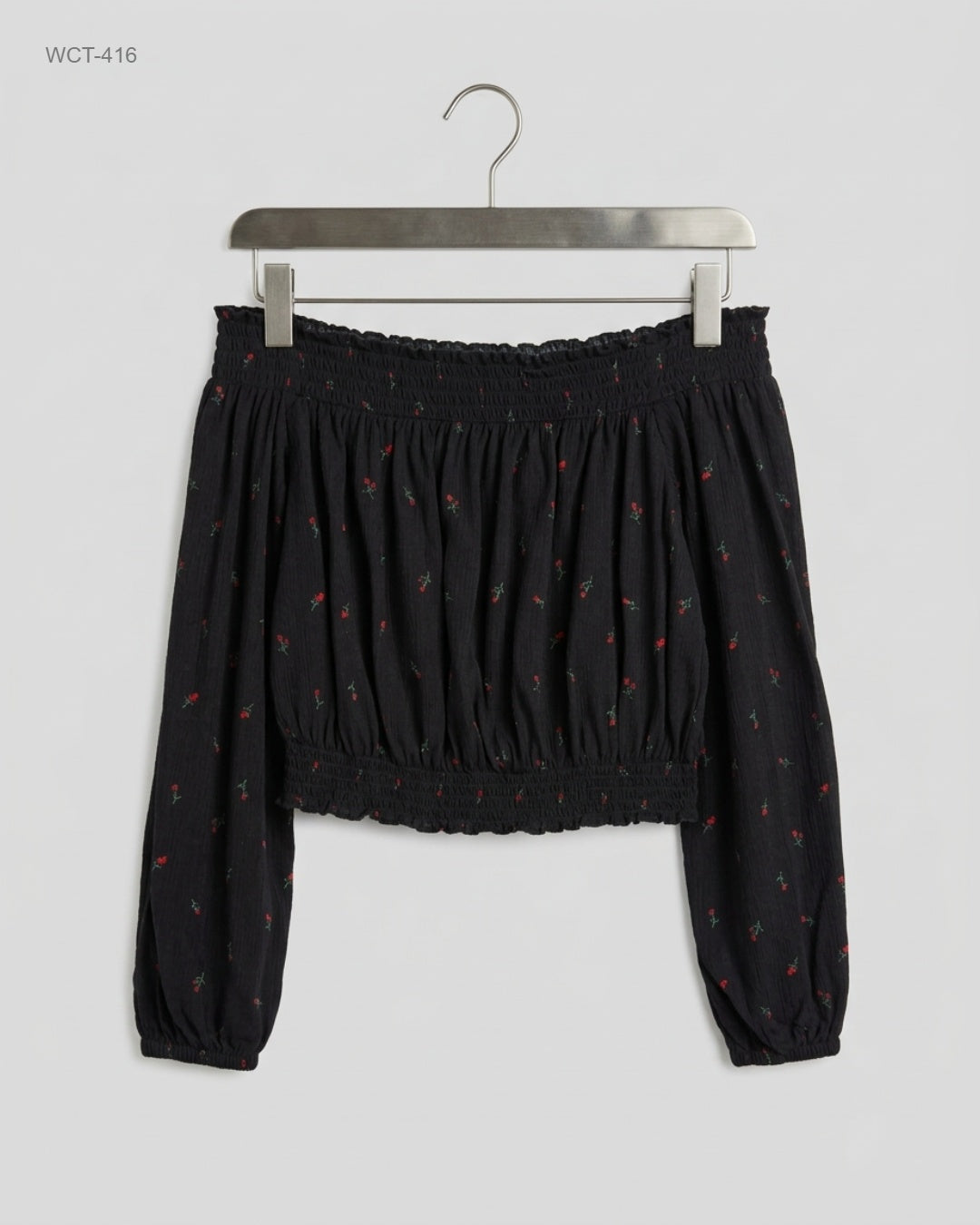 Secondhand Branded Winter Crop Tops by H&M, Black Polyester fabric, Premium condition, for Womens - Online Thrift Shop Karachi Pakistan