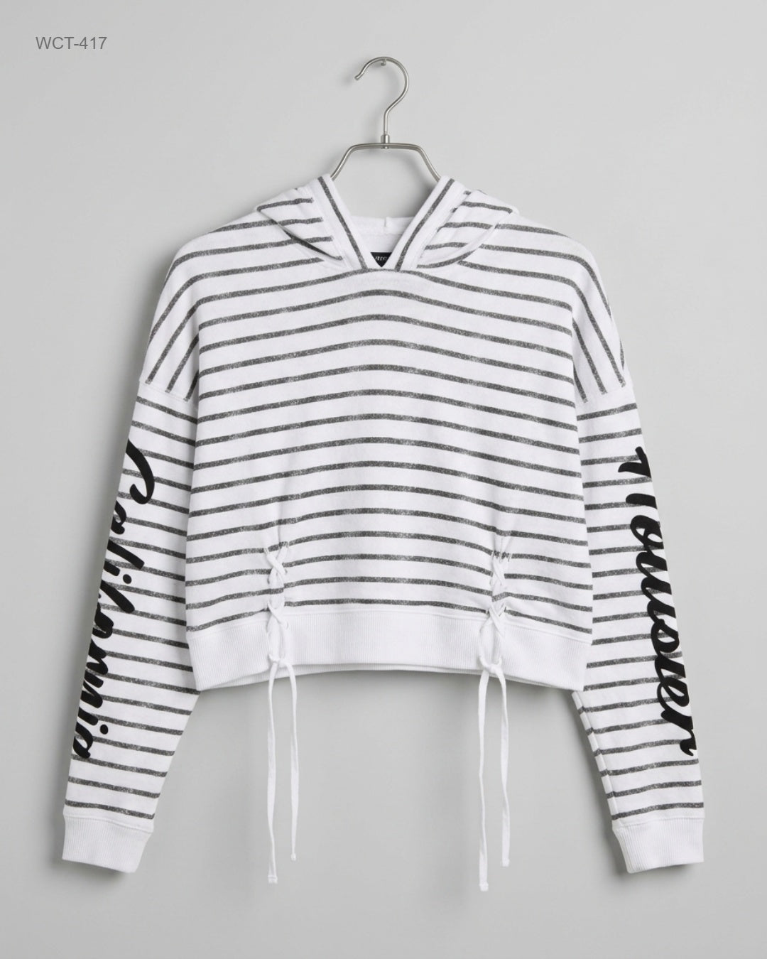 HOLLISTER (WCT-417) Cropped Striped Hoodie