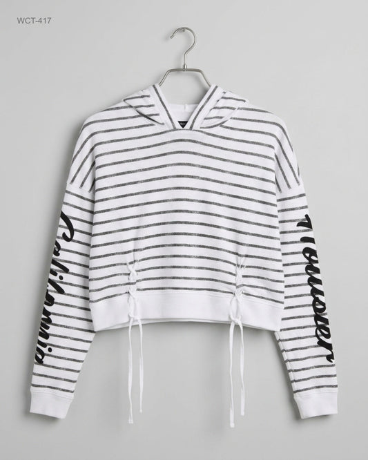 Preloved Premium Winter Crop Tops by HOLLISTER, White Cotton for Womens - OTS Thrift Shop Peshawar Pakistan