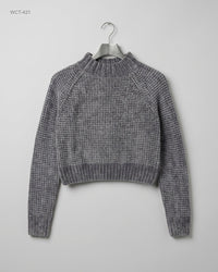 H&M (WCT-421) Chenille Mock-Neck Cropped Sweater