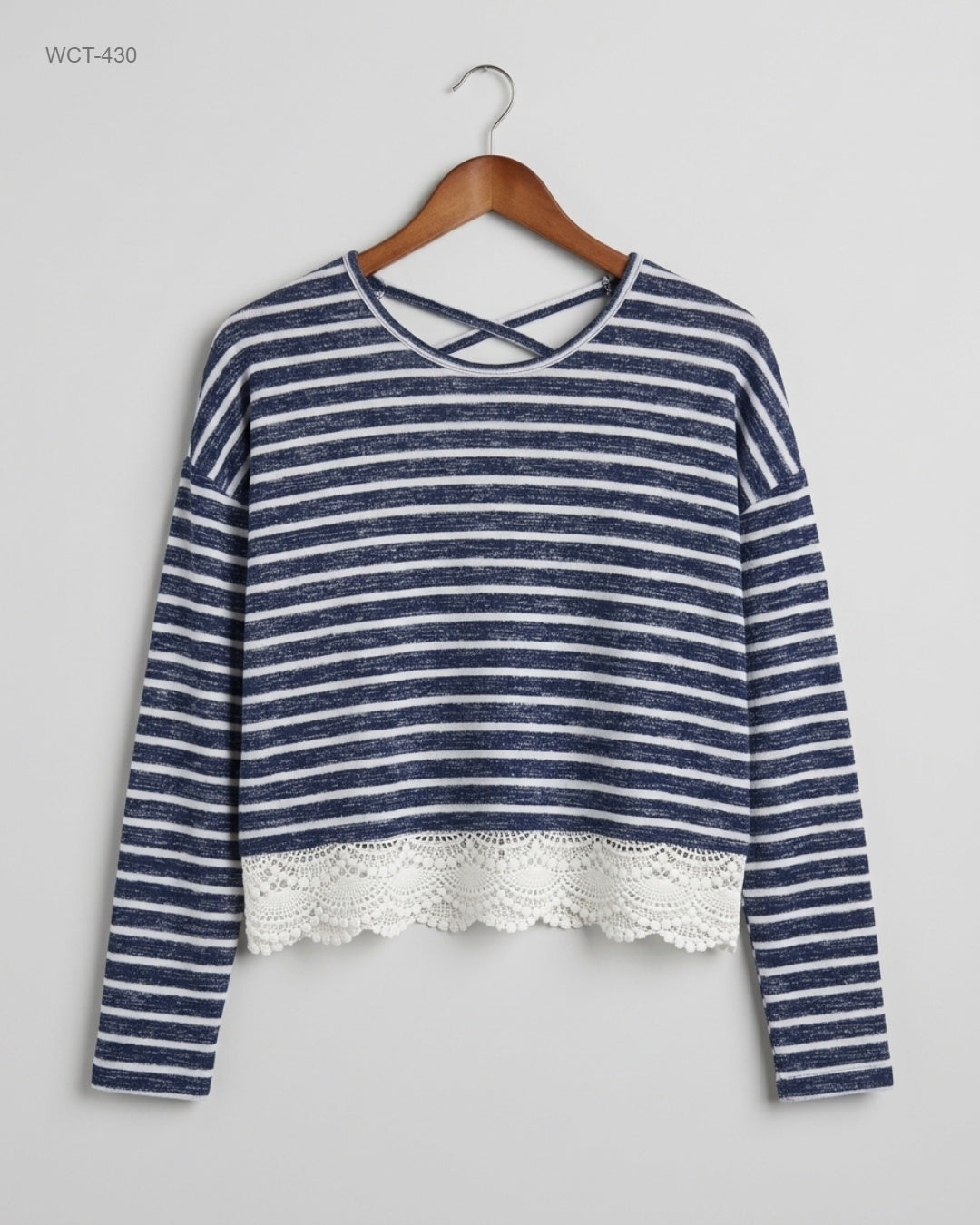 Secondhand Branded Winter Crop Tops by CUT LABEL, Blue Polyester fabric, Premium condition, for Womens - Online Thrift Shop Islamabad Pakistan