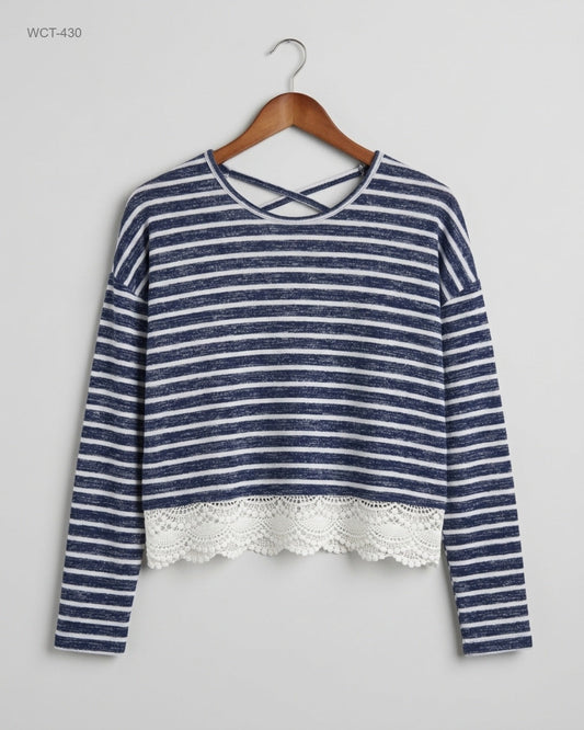 Secondhand Branded Winter Crop Tops by CUT LABEL, Blue Polyester fabric, Premium condition, for Womens - Online Thrift Shop Islamabad Pakistan