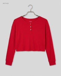 Primark (WCT-433) Crop Henley Top