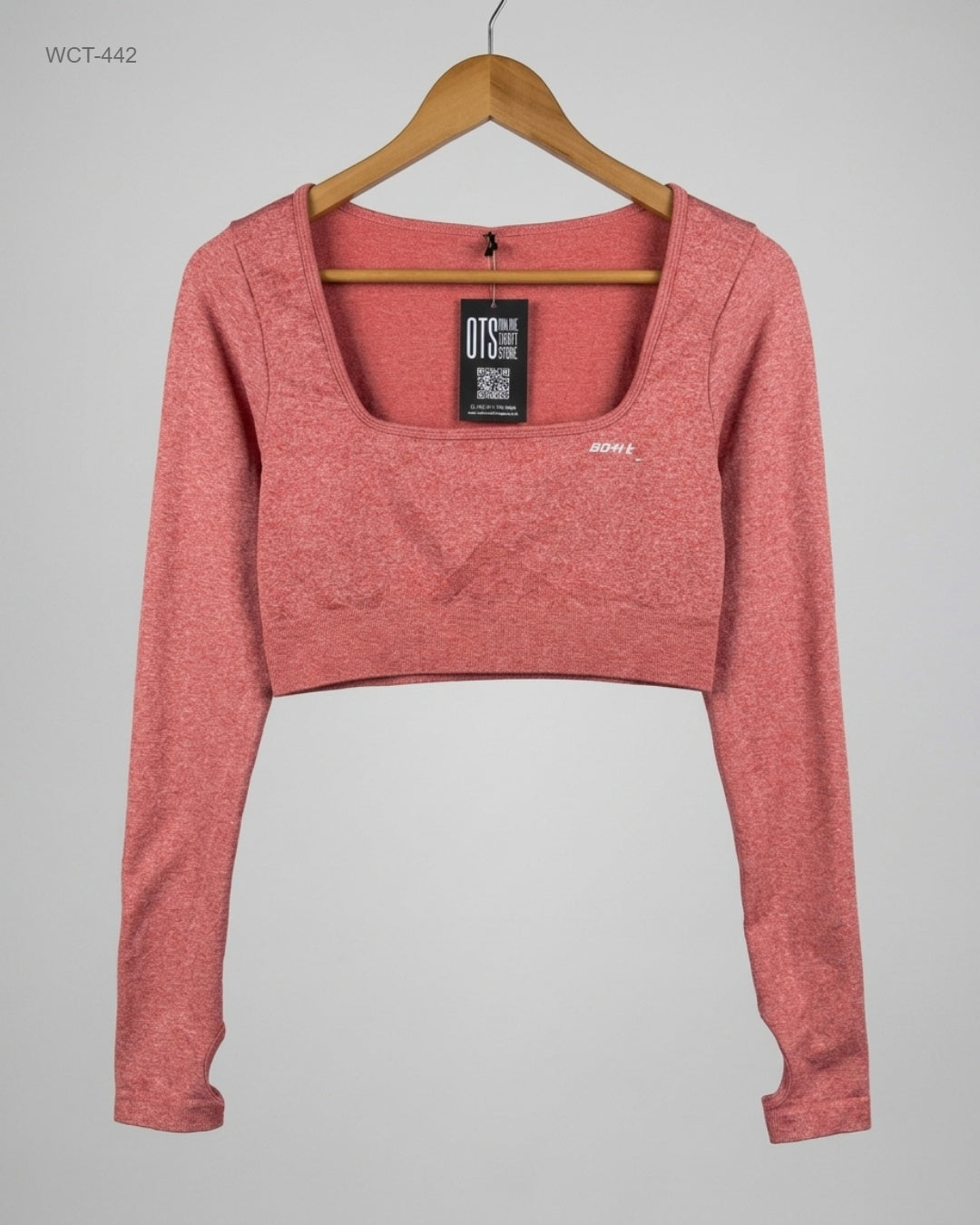 Secondhand Branded Winter Crop Tops by CUT LABEL, Pink Polyester fabric, Premium condition, for Womens - Online Thrift Shop Peshawar Pakistan