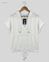 BLUE ISLAND (WCT-446) Sleeveless Knit Hoodie