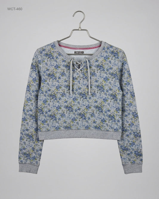 UK Imported secondhand Winter Crop Tops - B SOUL brand, Gray Cotton, Premium condition, for Womens - Online Thrift Store Islamabad Pakistan