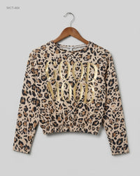 Matalan (WCT-464) Cropped Long-Sleeve Graphic Top