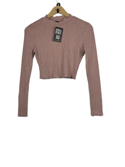 Secondhand Branded Winter Crop Tops by Shein, Beige Polyester fabric, Premium condition, for Women - Online Thrift Shop Islamabad Pakistan