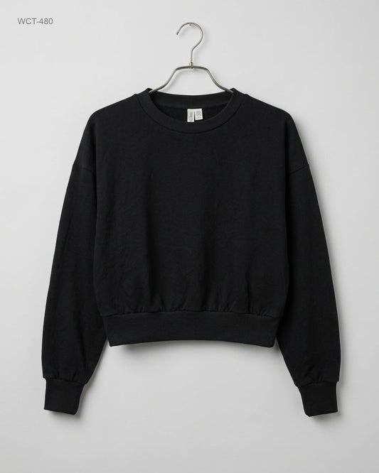 Secondhand Branded Winter Crop Tops by ASOS, Black Cotton fabric, Premium condition, for Womens - Online Thrift Shop Lahore Pakistan