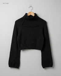 CUT LABEL (WCT-483) Cropped Knit Sweater