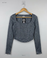 HOLLISTER (WCT-487) Corset-Style Crop Top