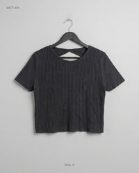 Bershka (WCT-494) Ribbed Cutout Tee